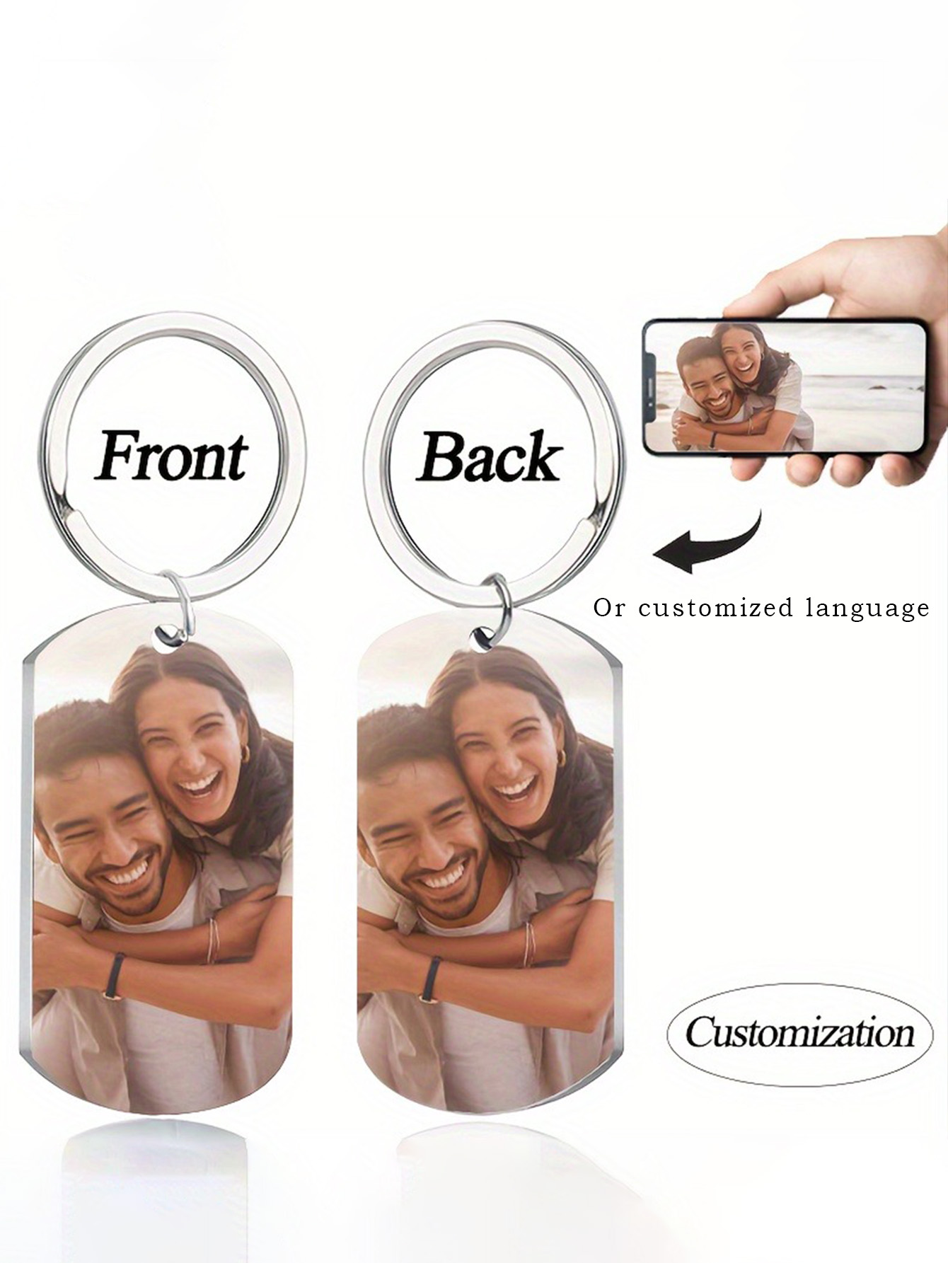 Personalized Photo Memory Key Ring
